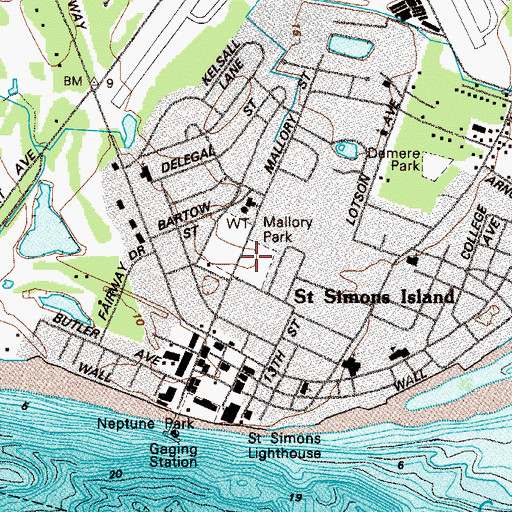 Topographic Map of Butler Field Park, GA