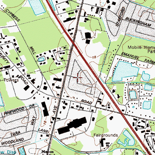 Topographic Map of College Park, GA