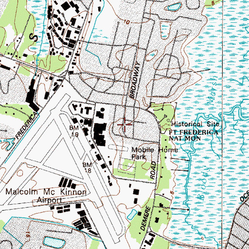 Topographic Map of Druid Oaks, GA