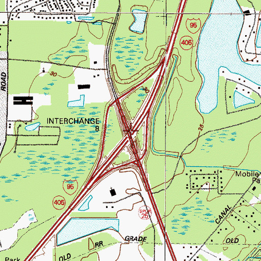 Topographic Map of Exit 8, GA