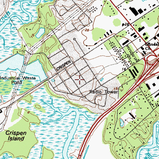 Topographic Map of Glendale Gardens, GA