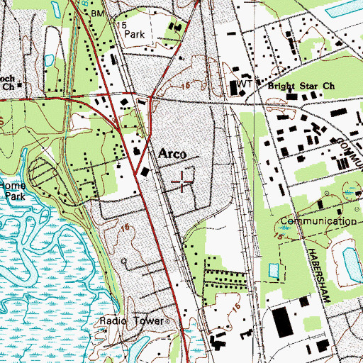 Topographic Map of Gordon Heights, GA