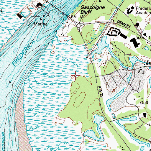 Topographic Map of Hamilton Plantation (historical), GA