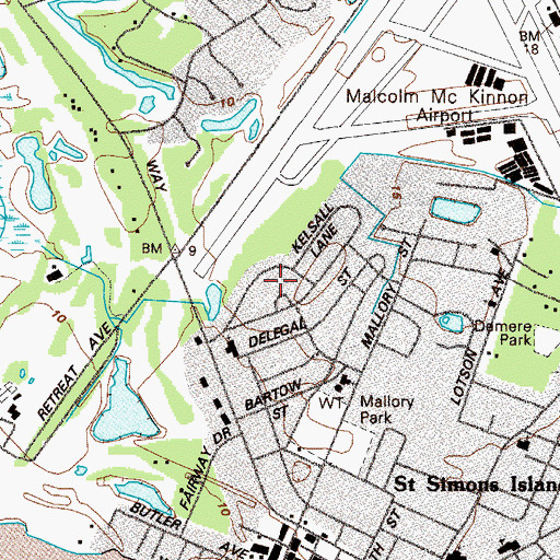 Topographic Map of Kings Terrace, GA