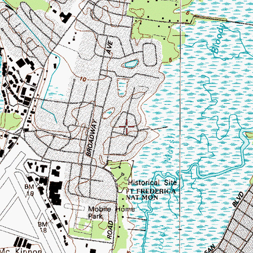 Topographic Map of Kelvin Grove, GA