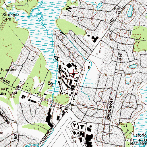 Topographic Map of Longview Shopping Center, GA