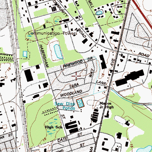 Topographic Map of Magnolia Park, GA