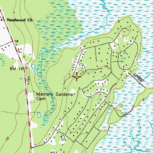 Topographic Map of Marshes-of-Mackay, GA