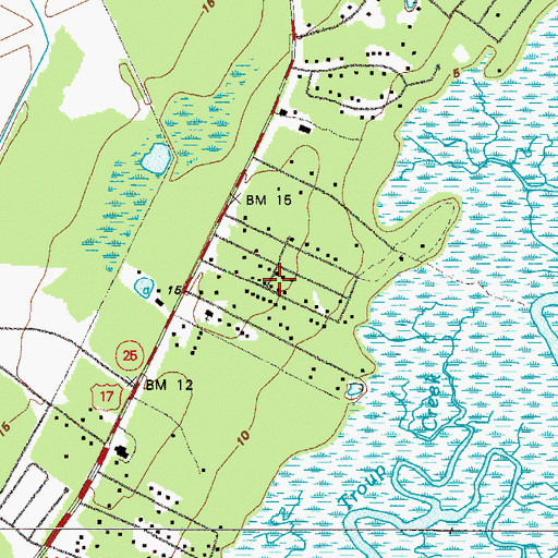 Topographic Map of North End, GA