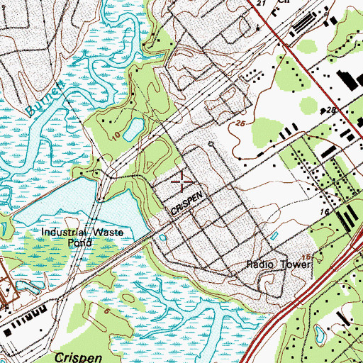 Topographic Map of Oak Bluff, GA