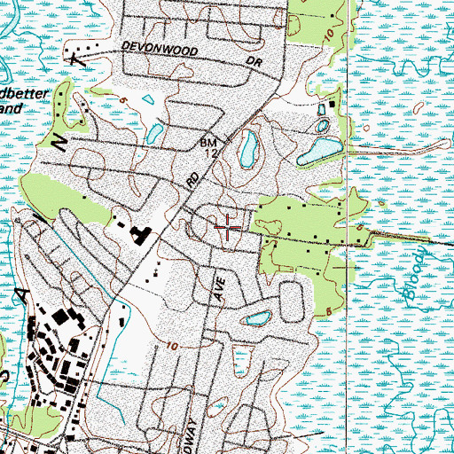 Topographic Map of Oglethorpe Park, GA
