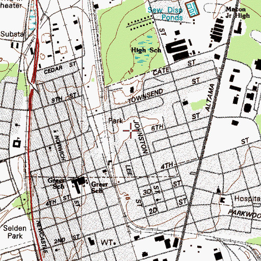 Topographic Map of Paula Park, GA