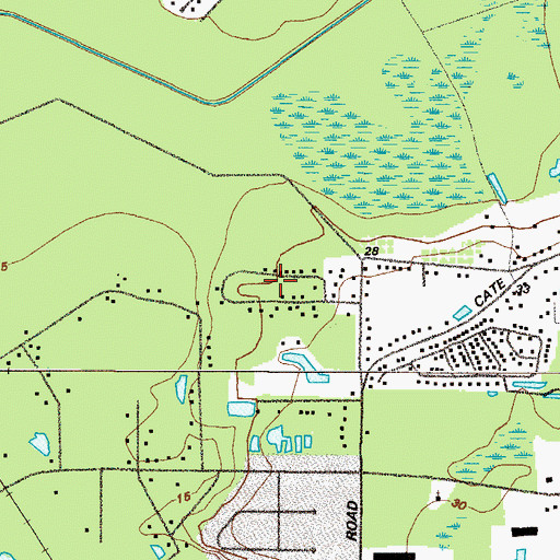 Topographic Map of Pine Haven, GA