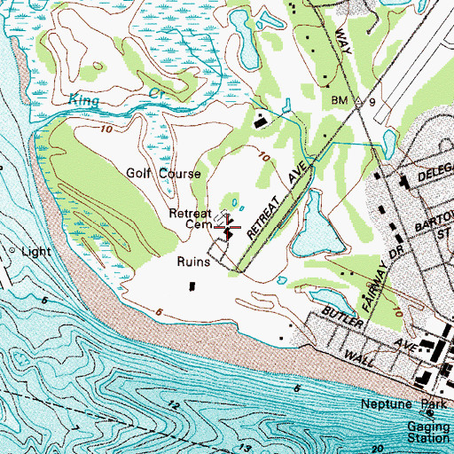 Topographic Map of Retreat Plantation (historical), GA