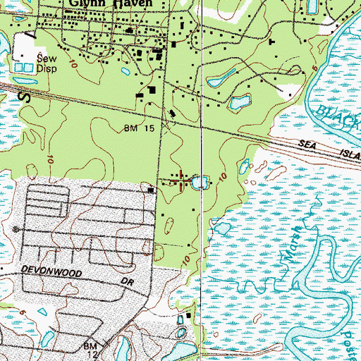 Topographic Map of Silver Lake, GA