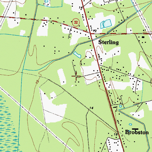 Topographic Map of Sterling Park, GA