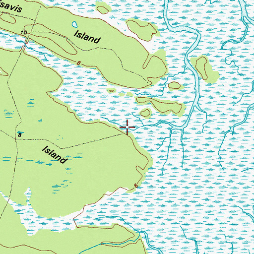 Topographic Map of Timber Landing, GA