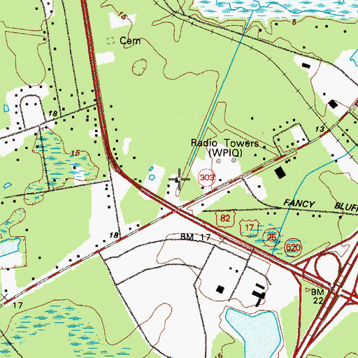 Topographic Map of Trinity Church, GA