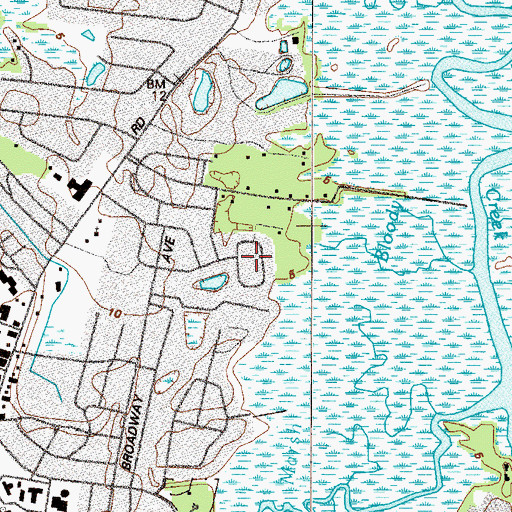 Topographic Map of Wesley Oaks, GA