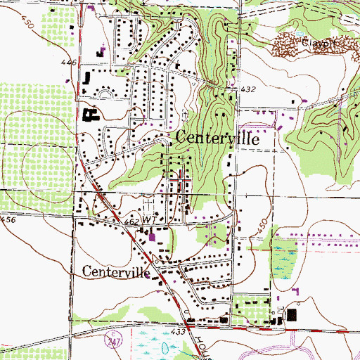 Topographic Map of Ashlund Ridge, GA