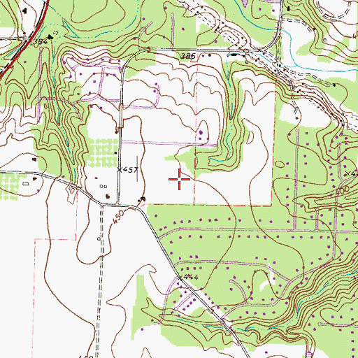 Topographic Map of Barrington, GA