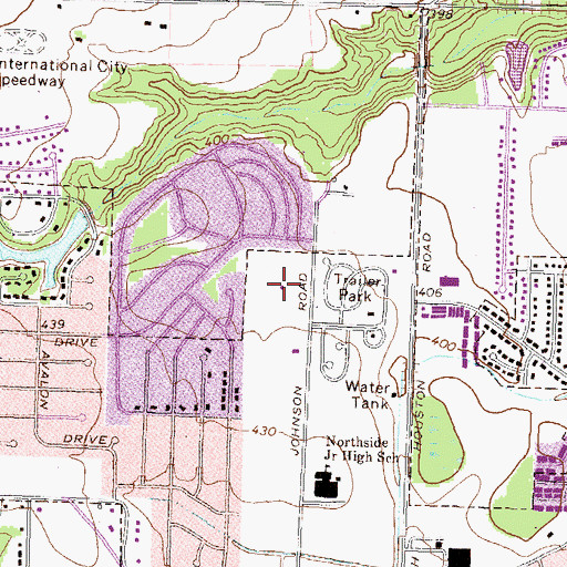 Topographic Map of Bill Peavy Memorial Park, GA