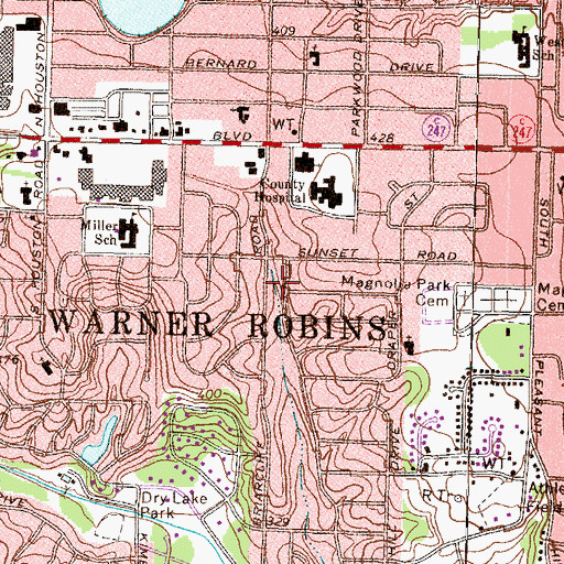 Topographic Map of Briarcliff Park, GA