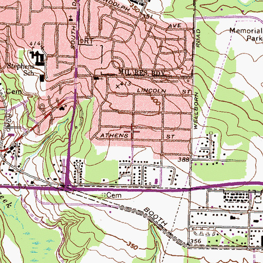 Topographic Map of Christian Life Church, GA