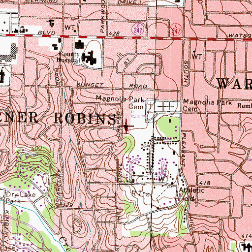 Topographic Map of The Church of Jesus Christ of Latter Day Saints, GA