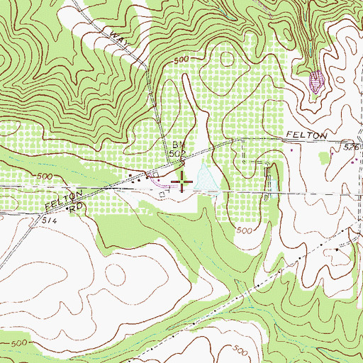 Topographic Map of Davis-Felton Plantation, GA