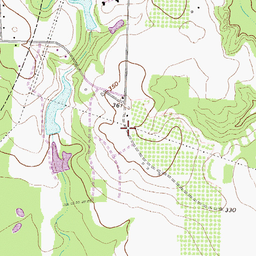 Topographic Map of Devonwood, GA