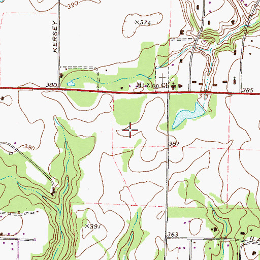 Topographic Map of Doublegate, GA