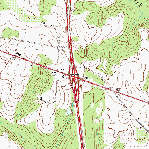 Topographic Map of Exit 41, GA