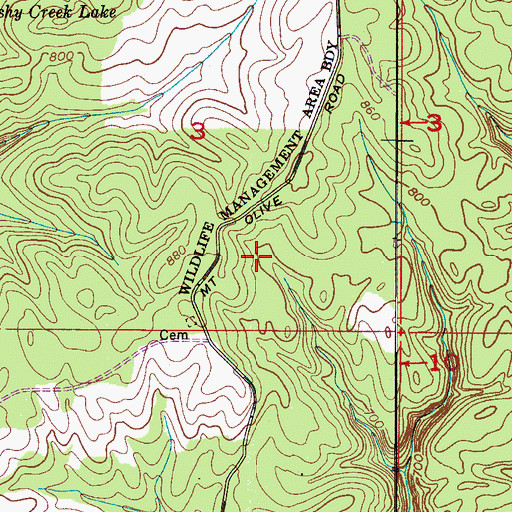 Topographic Map of Owl Post Office (historical), AL