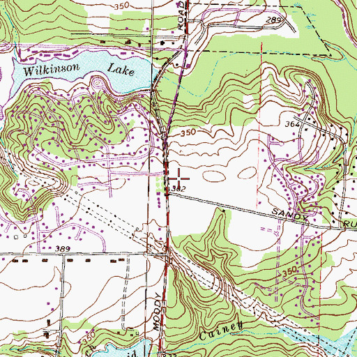 Topographic Map of Warner Robins Fire Department Station 5, GA