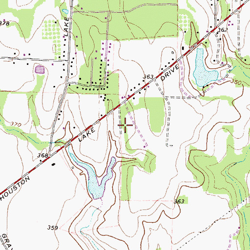Topographic Map of Fox Ridge Estates, GA
