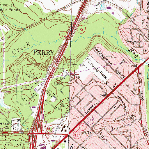 Topographic Map of Full Gospel Lighthouse, GA