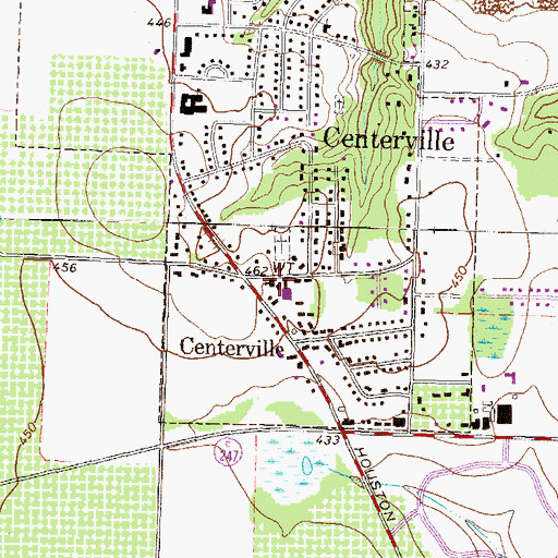 Topographic Map of Hattie Church, GA
