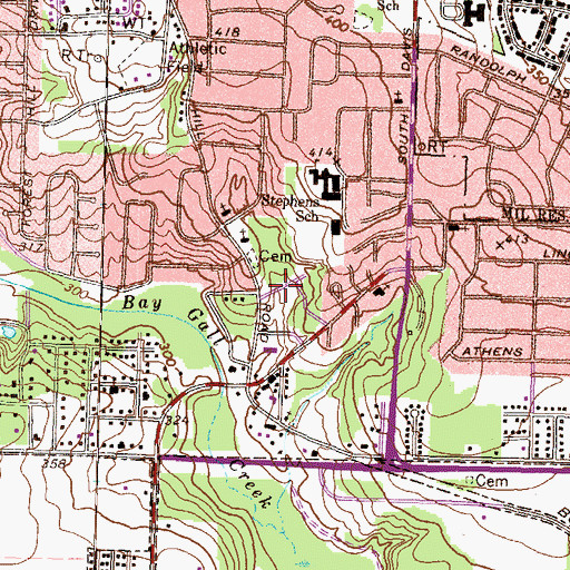Topographic Map of Heritage Hills Park, GA