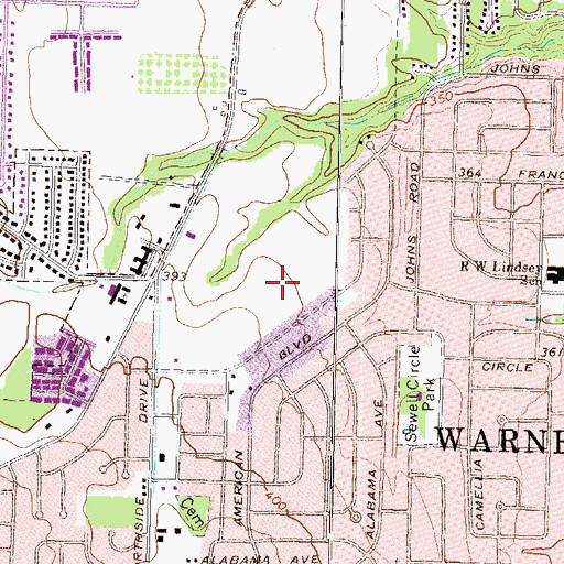 Topographic Map of Honey Ridge Plantation, GA
