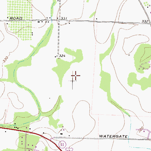 Topographic Map of Houston County, GA