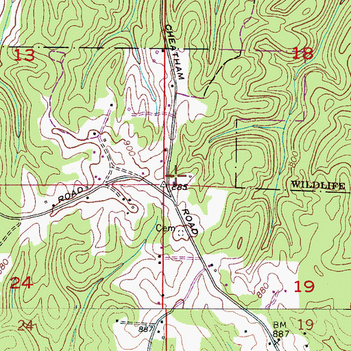 Topographic Map of Ellaville Post Office (historical), AL