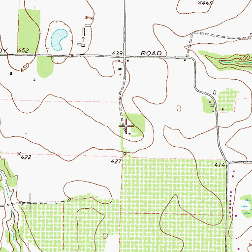 Topographic Map of Jerusalem Church, GA