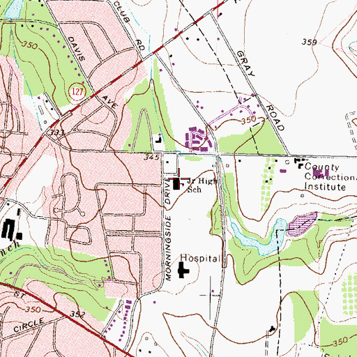 Topographic Map of Morningside Elementary School, GA