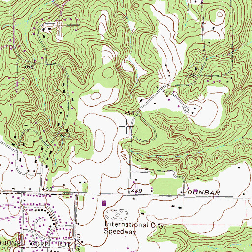 Topographic Map of Northside Elementary School, GA