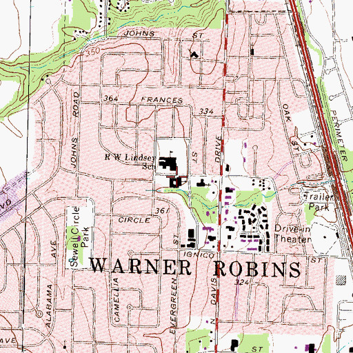 Topographic Map of Northview United Methodist Church, GA