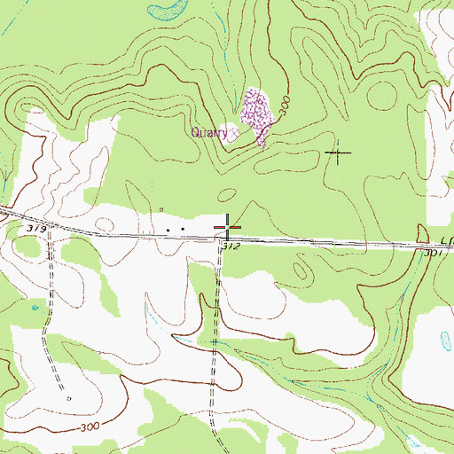 Topographic Map of Oak Grove School (historical), GA