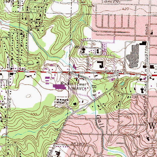 Topographic Map of Oak Ridge Church, GA