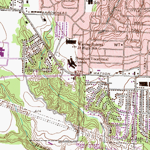 Topographic Map of Oakland Baptist Church, GA