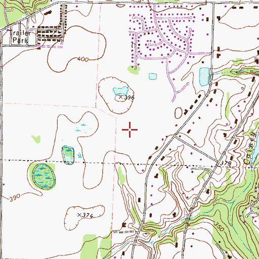Topographic Map of Peachtree Estates, GA